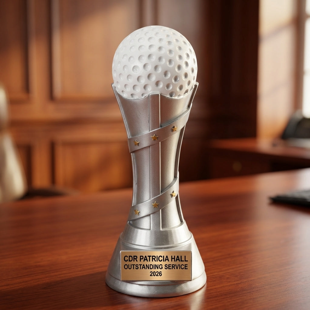 Golf Award Trophy | Personalized | Custom Engraved | Champion | Tournament Gift | Hole in One | Golf Gift | Engraved Trophy - View 5