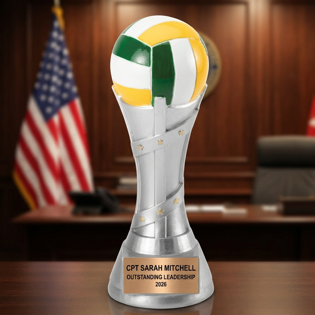 Volleyball Trophy Award | Personalized | Custom Engraved Volleyball Gift | MVP Award | Volleyball Gifts for Players | Volleyball Coach Gift - View 1