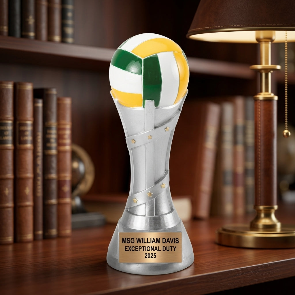Volleyball Trophy Award | Personalized | Custom Engraved Volleyball Gift | MVP Award | Volleyball Gifts for Players | Volleyball Coach Gift - View 3