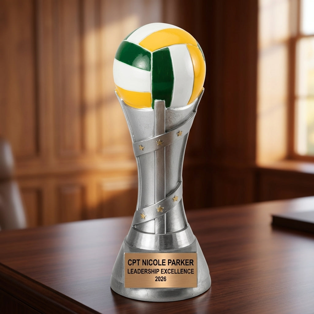 Volleyball Trophy Award | Personalized | Custom Engraved Volleyball Gift | MVP Award | Volleyball Gifts for Players | Volleyball Coach Gift - View 5