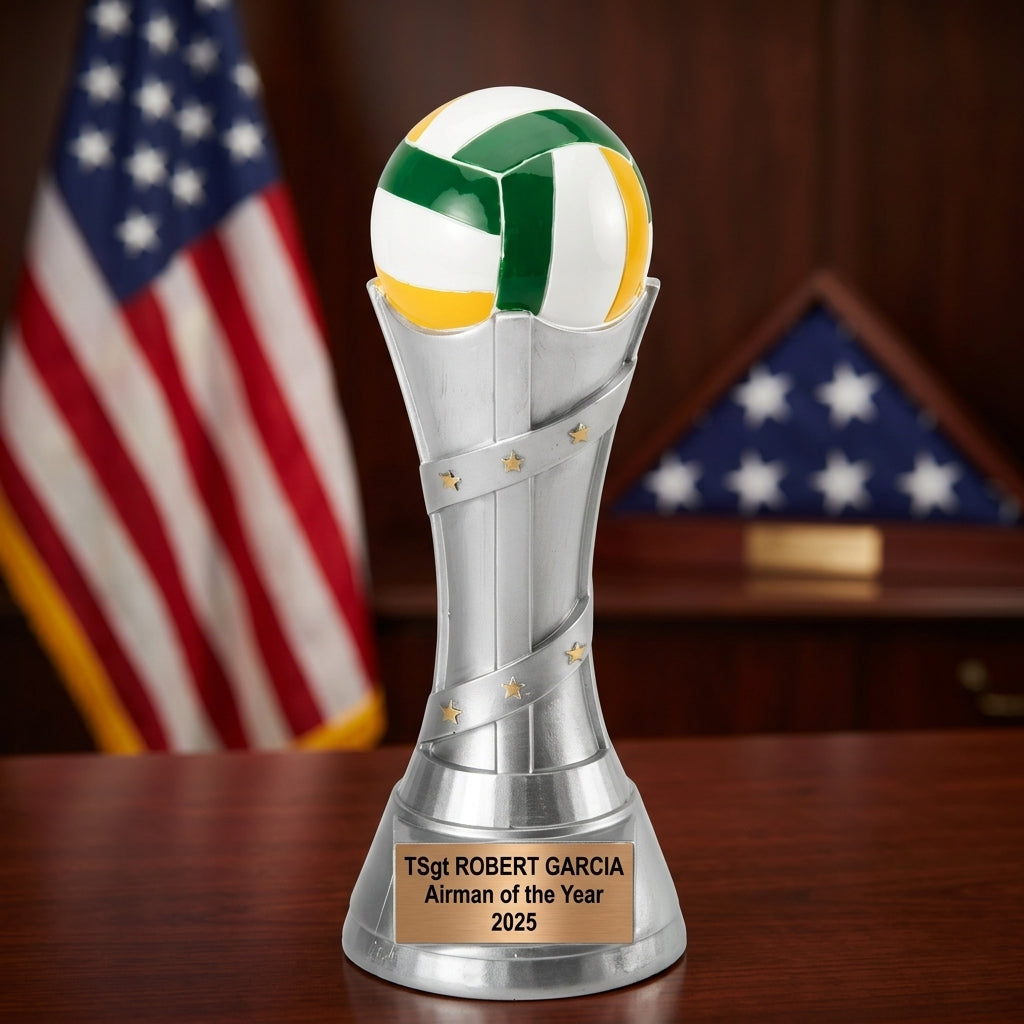 Volleyball Trophy Award | Personalized Gift | Custom Engraved | Volleyball MVP | Tournament Champion | Best Setter Award - View 1