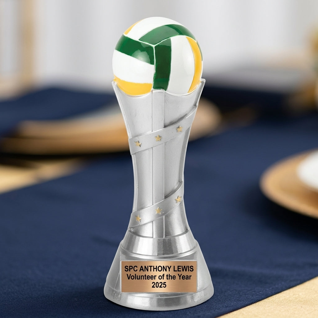 Volleyball Trophy Award | Personalized Gift | Custom Engraved | Volleyball MVP | Tournament Champion | Best Setter Award - View 2