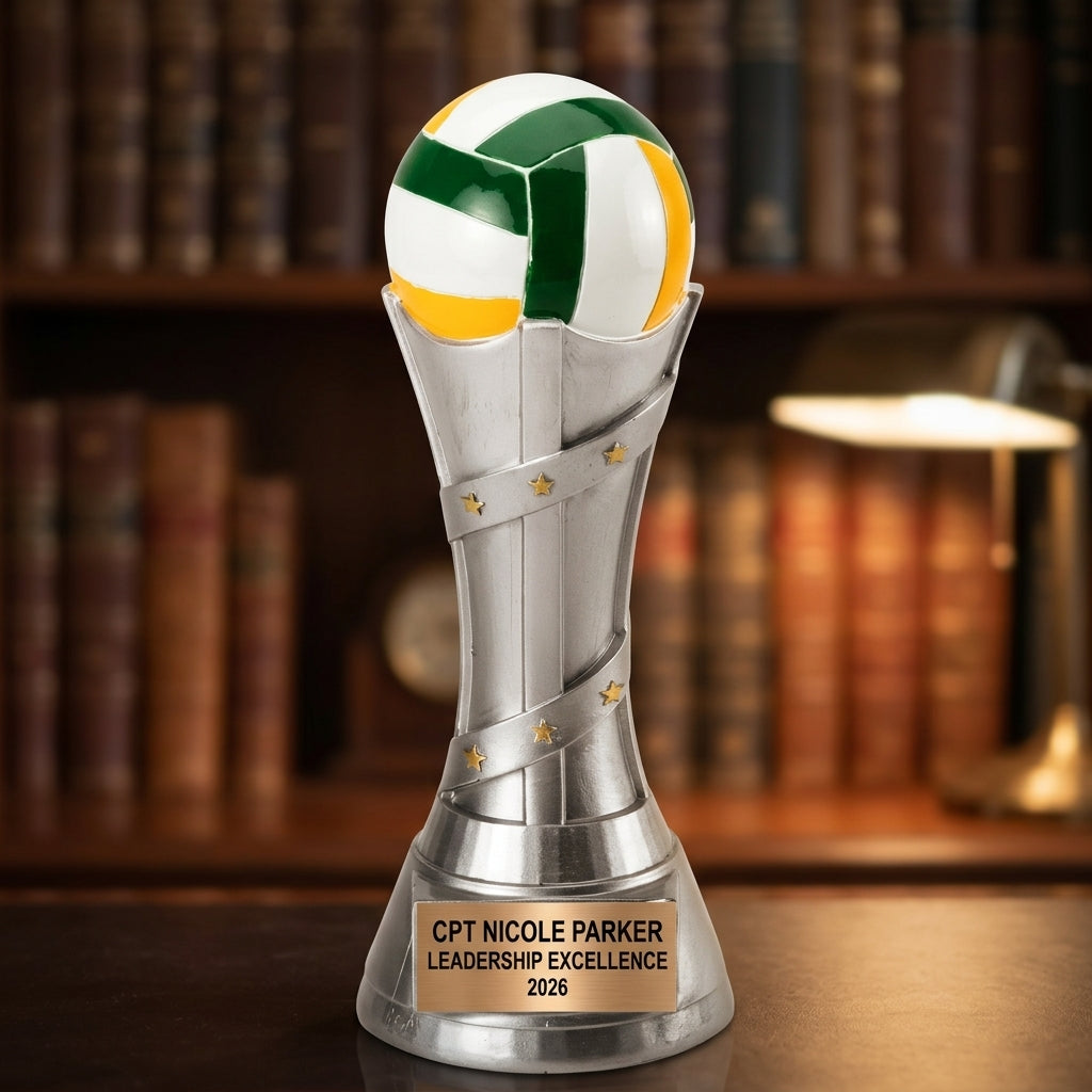 Volleyball Trophy Award | Personalized Gift | Custom Engraved | Volleyball MVP | Tournament Champion | Best Setter Award - View 3