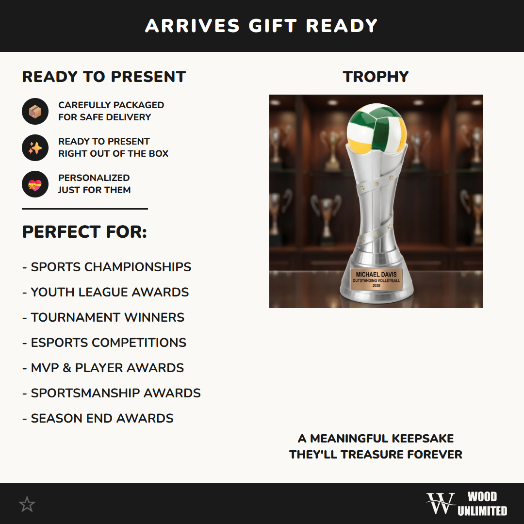 Volleyball Trophy Award | Personalized | Custom Engraved | Volleyball Gift | MVP Award | Team Award | Volleyball Gifts