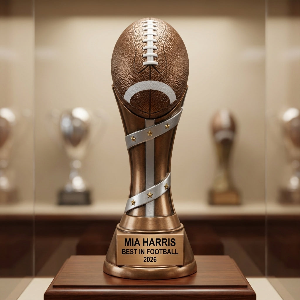 Football Trophy Award | Personalized | Custom Engraved | Football Award | Personalized Gift | Team Trophy | Football Gifts | Engraved Trophy - View 1