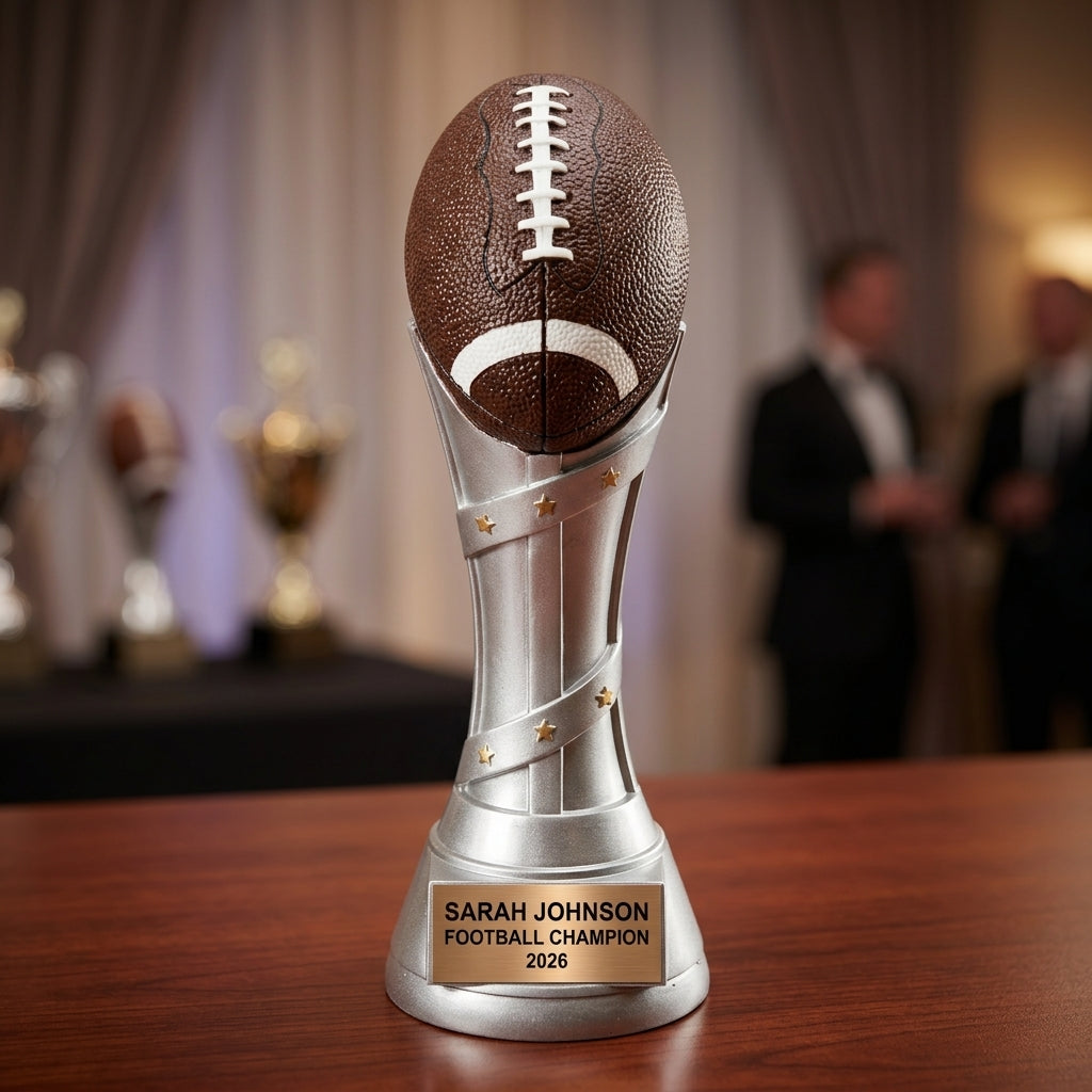 Football Trophy Award | Personalized | Custom Engraved | Football Award | Personalized Gift | Team Trophy | Football Gifts | Engraved Trophy - View 2