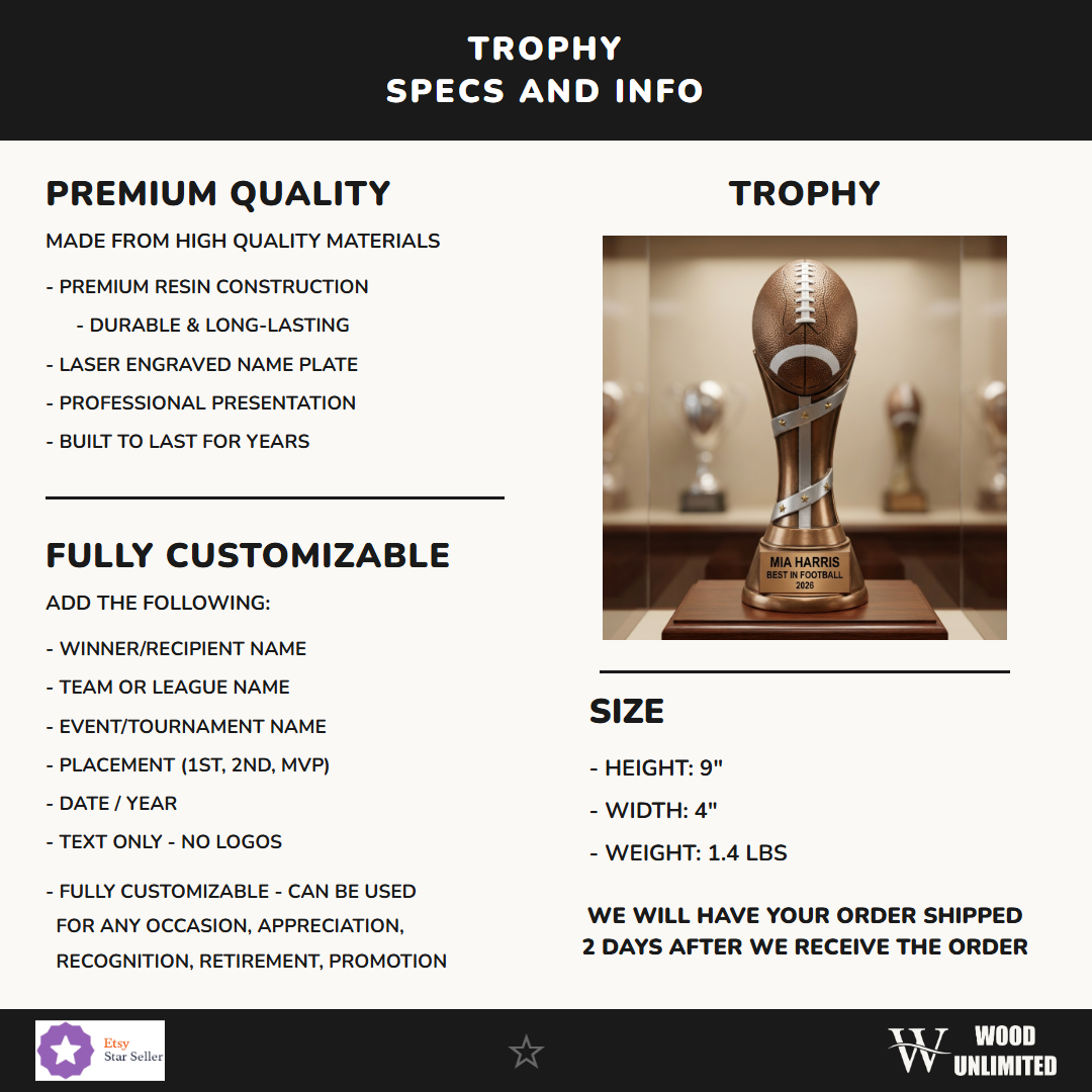 Football Victory Resin Trophy