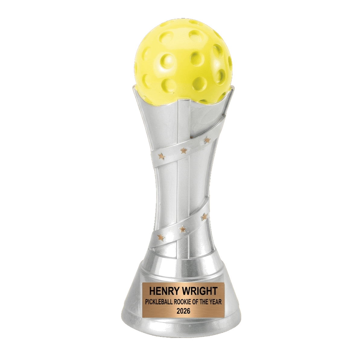 Pickleball Trophy - Personalized Award - Custom Engraved Paddle & Ball - Gift