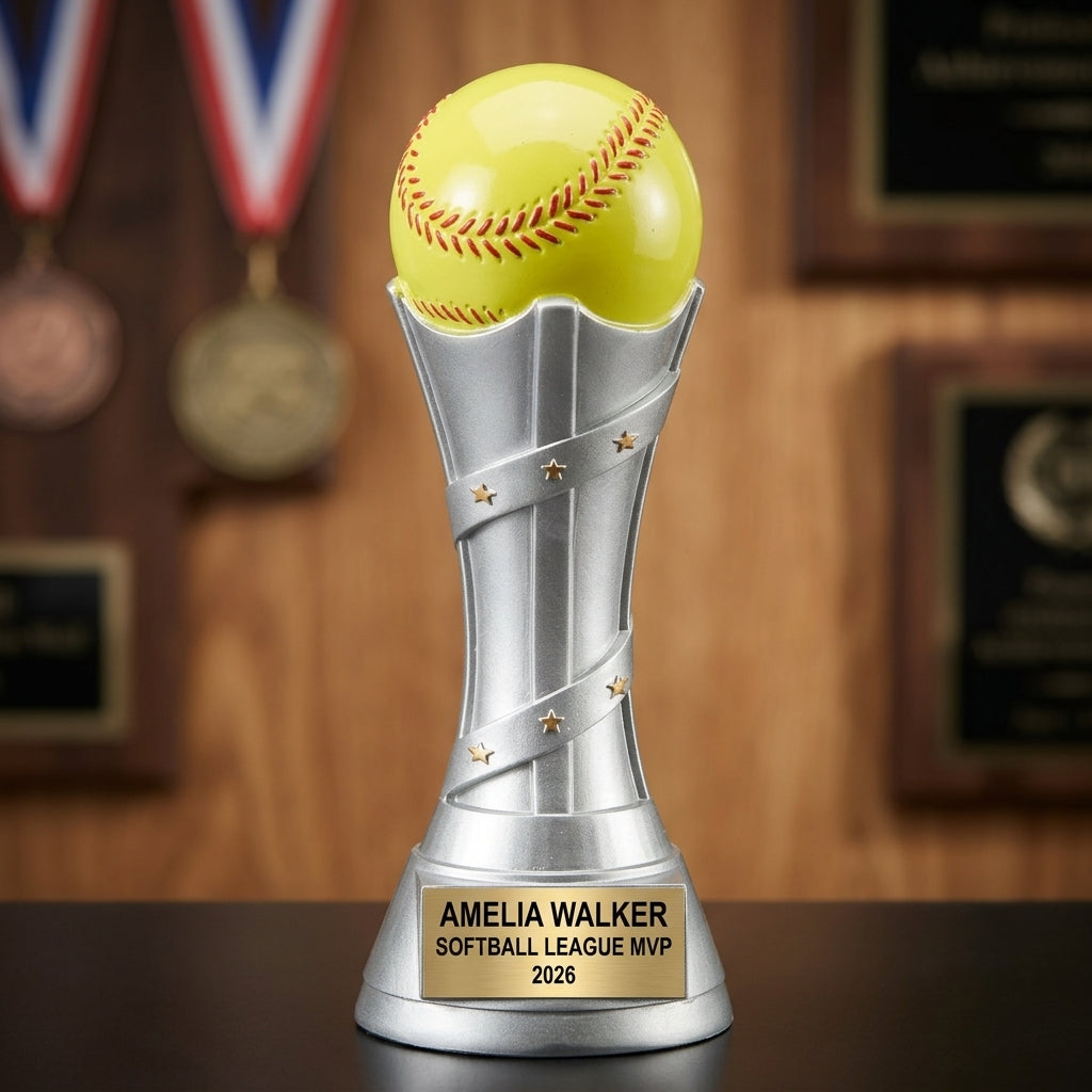 Personalized | Softball Award | Custom Engraved | Softball Trophy | Team Award | MVP Gift | Coach Appreciation | Youth League - View 3