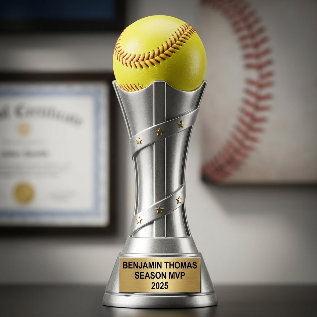 Personalized | Softball Award | Custom Engraved | Softball Trophy | Personalized Award | Engraved Gift | Team Champion | MVP Award - View 3