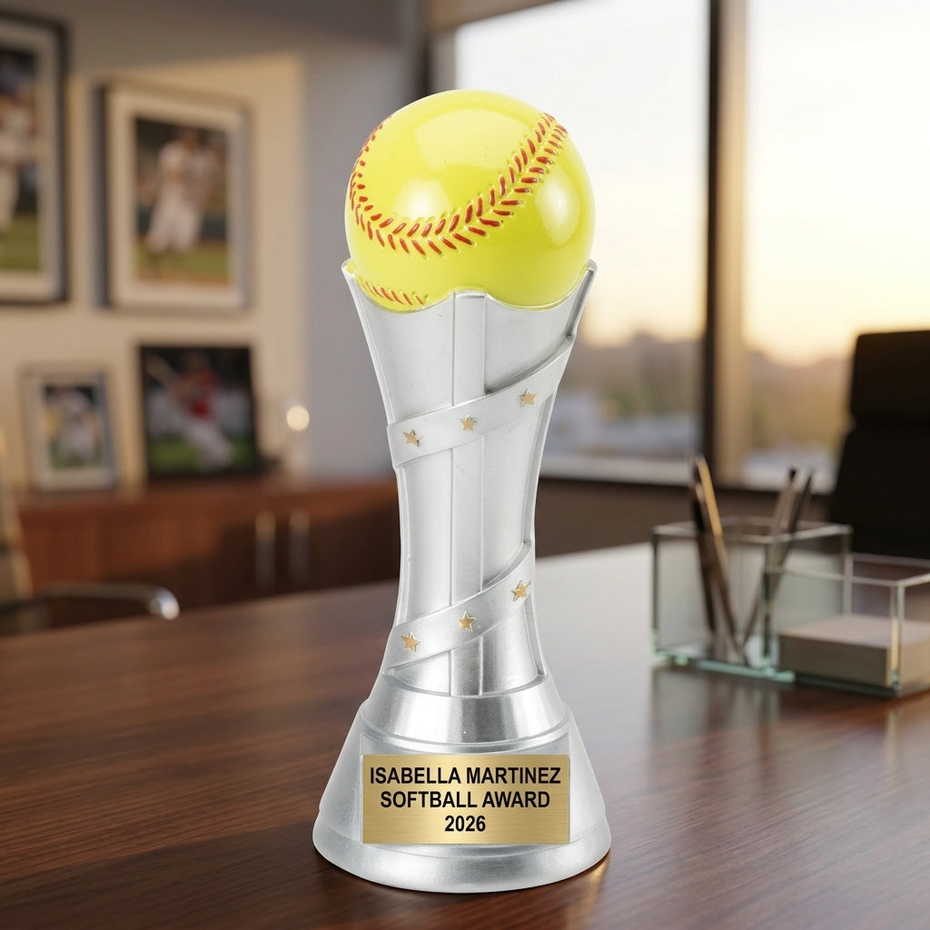 Personalized | Softball Award | Custom Engraved | Softball Trophy | Personalized Award | Engraved Gift | Team Champion | MVP Award - View 5