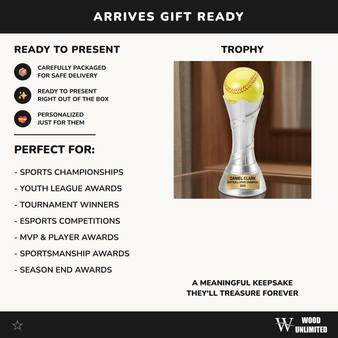 Personalized | Softball Award | Custom Engraved | Softball Trophy | Personalized Award | Engraved Gift | Team Champion | MVP Award