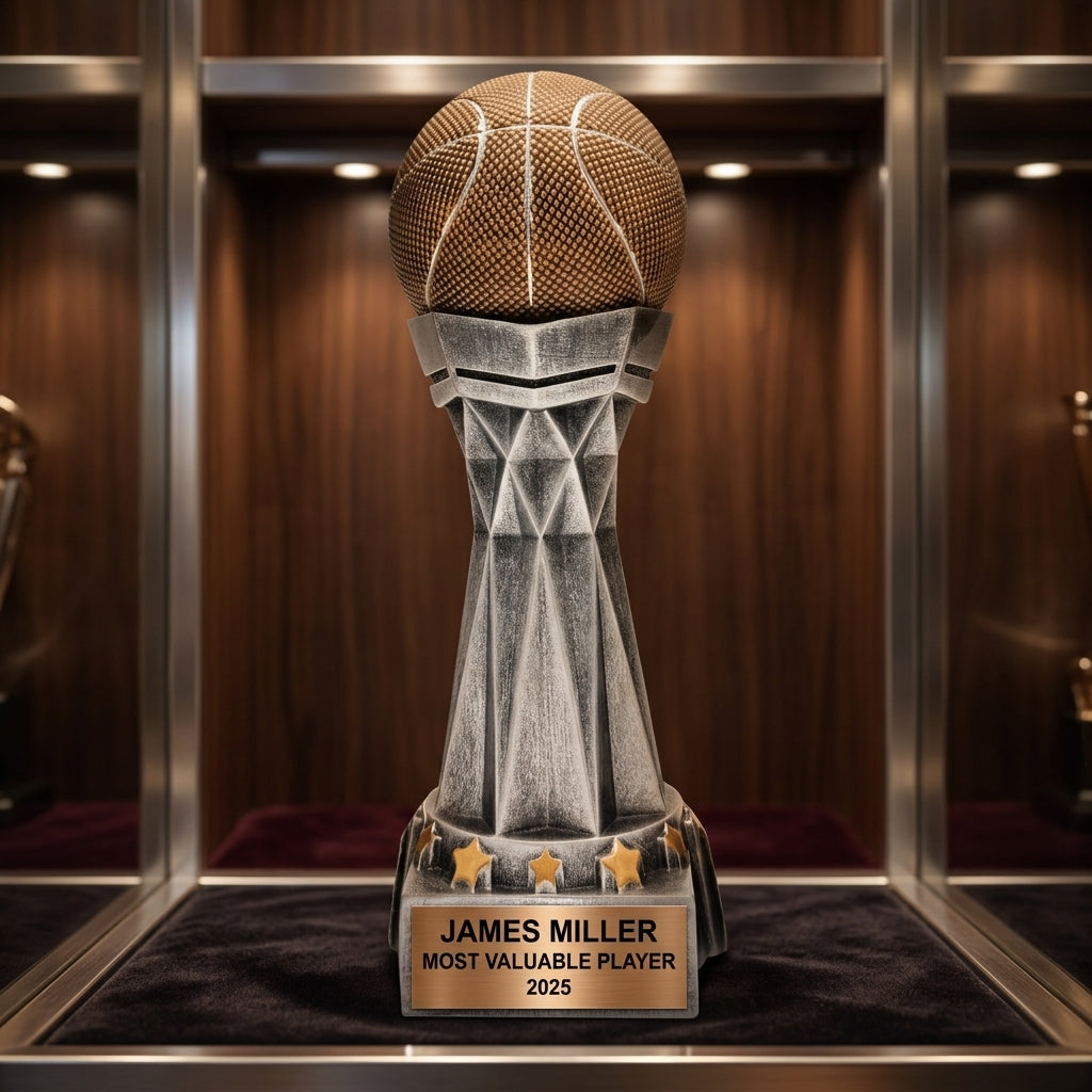 Basketball Award Trophy | Personalized | Custom Engraved Name Plate | Basketball Gift | Sports Award | Team Trophy - View 1