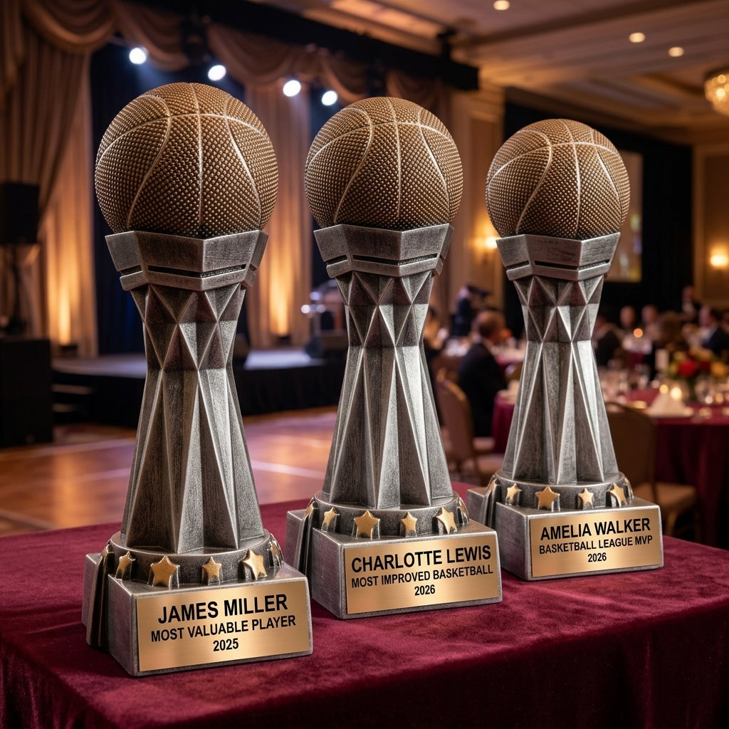 Basketball Award Trophy | Personalized | Custom Engraved Name Plate | Basketball Gift | Sports Award | Team Trophy - View 6