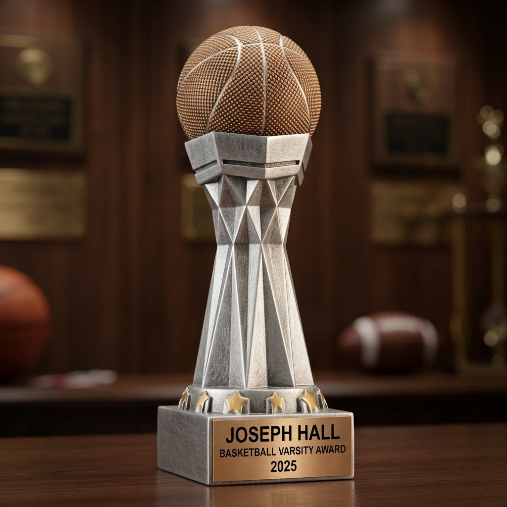 Basketball Award Trophy | Personalized | Custom Engraved | Basketball Gift | Sports Award | Team Trophy | End of Season - View 3