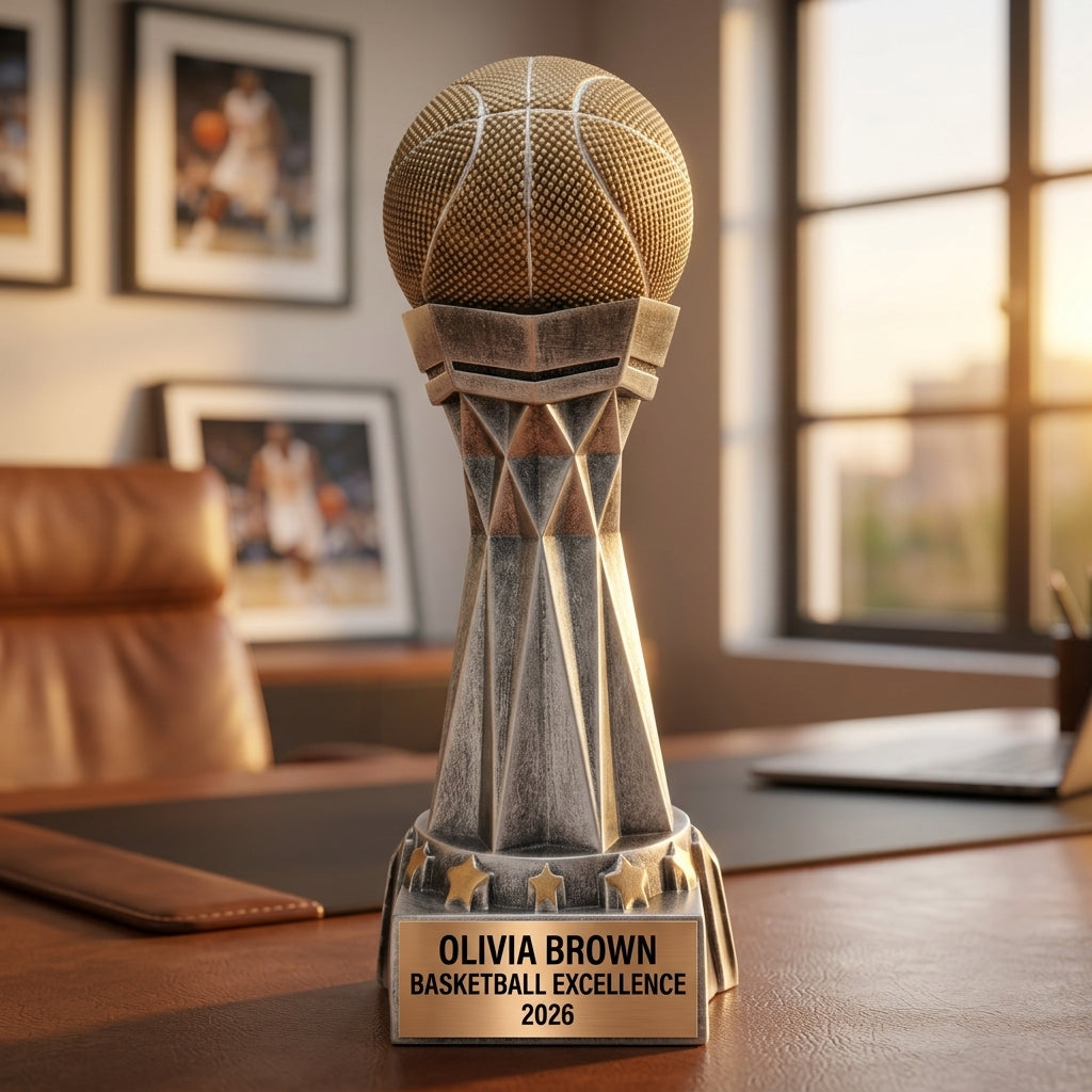 Basketball Award Trophy | Personalized | Custom Engraved | Basketball Gift | Sports Award | Team Trophy | End of Season - View 5