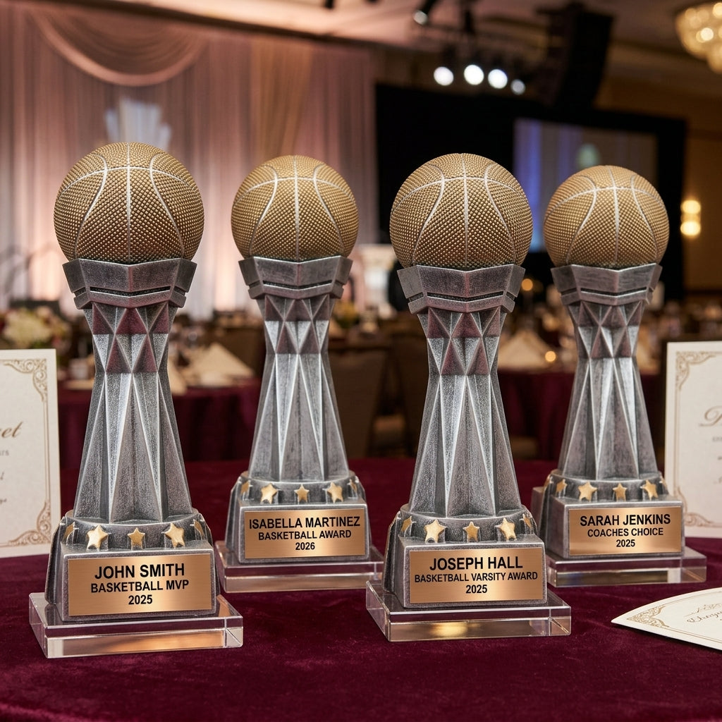 Basketball Award Trophy | Personalized | Custom Engraved | Basketball Gift | Sports Award | Team Trophy | End of Season - View 6