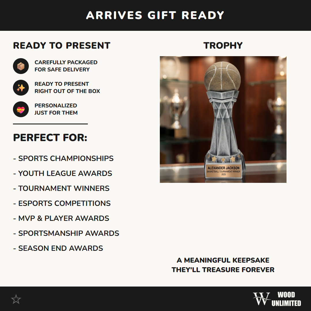 Basketball Award Trophy | Personalized | Custom Engraved | Basketball Gift | Sports Award | Team Trophy | End of Season