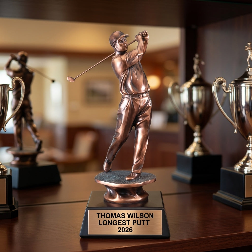 Golf Award Trophy | Personalized | Custom Engraved | Golf Tournament Champion | Golfer Gift | Hole in One Award - View 1