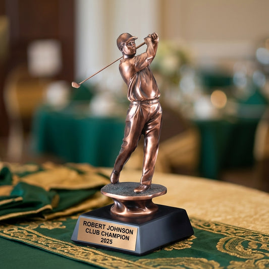 Golf Award Trophy | Personalized | Custom Engraved | Golf Tournament Champion | Golfer Gift | Hole in One Award - View 2