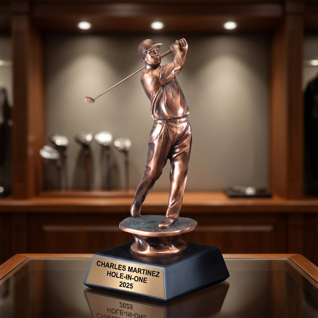 Golf Award Trophy | Personalized | Custom Engraved | Golf Tournament Champion | Golfer Gift | Hole in One Award - View 3