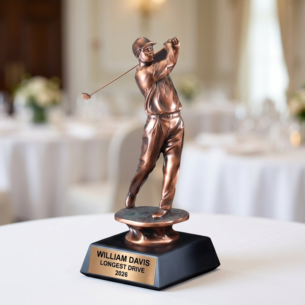 Golf Award Trophy | Personalized | Custom Engraved | Golf Tournament Champion | Golfer Gift | Hole in One Award - View 5