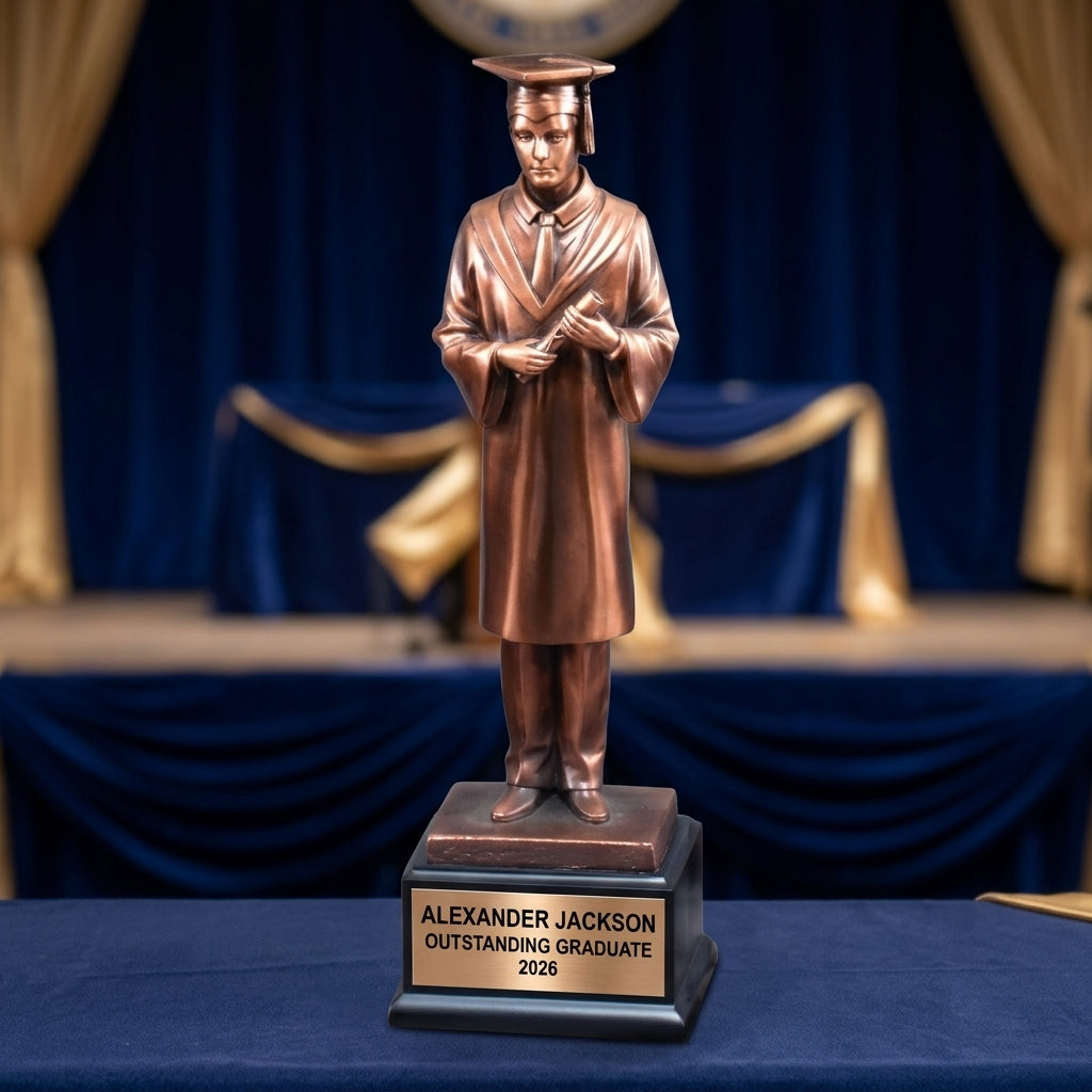 Graduation Award Trophy | Personalized | Custom Engraved | Academic Achievement | Class of 2024 | Gift for Graduate - View 1