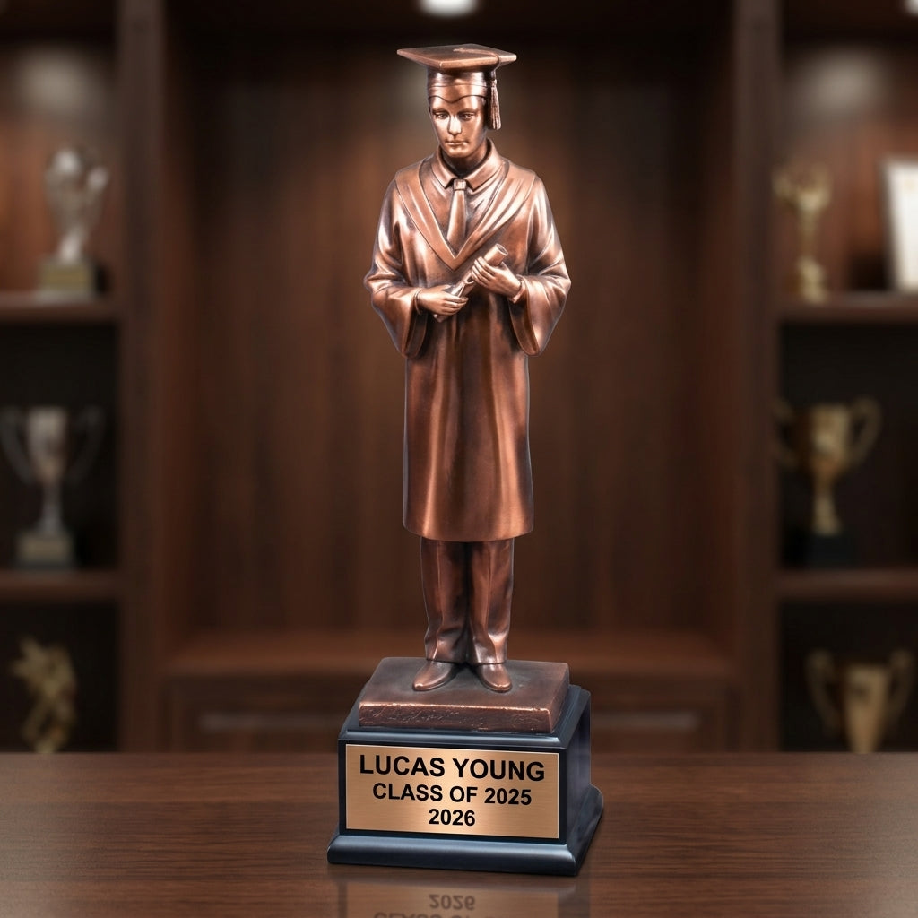 Graduation Award Trophy | Personalized | Custom Engraved | Academic Achievement | Class of 2024 | Gift for Graduate - View 2