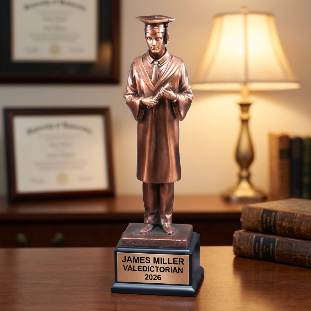 Graduation Award Trophy | Personalized | Custom Engraved | Academic Achievement | Class of 2024 | Gift for Graduate - View 3
