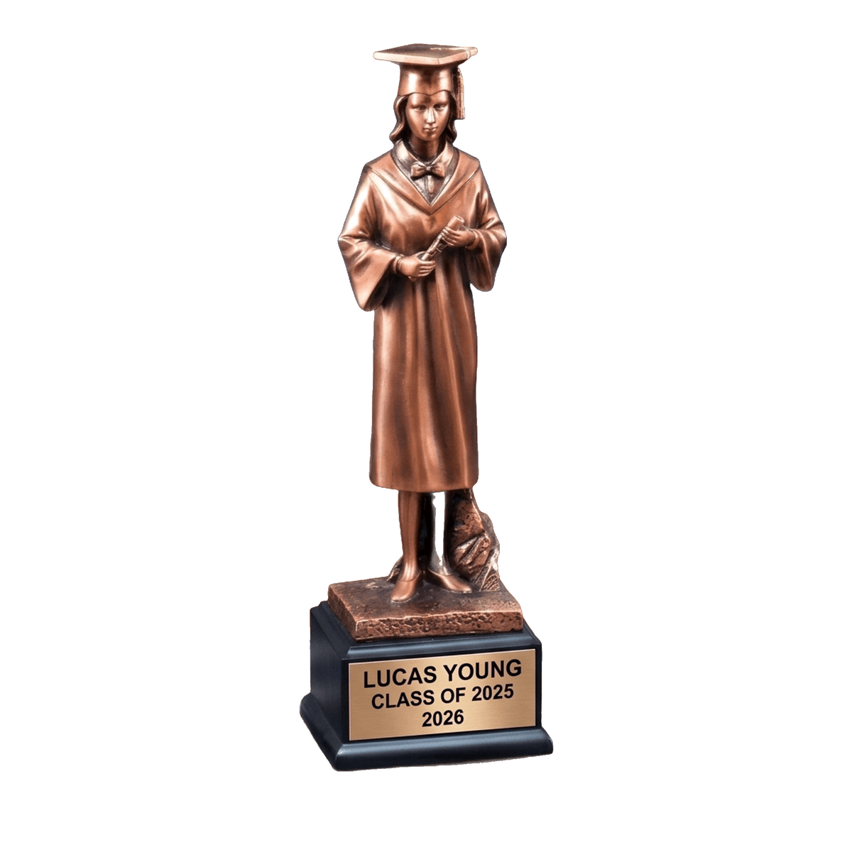 Graduation Award Trophy - Personalized Graduate Figurine - Custom Engraved Name Plate - Academic Gift