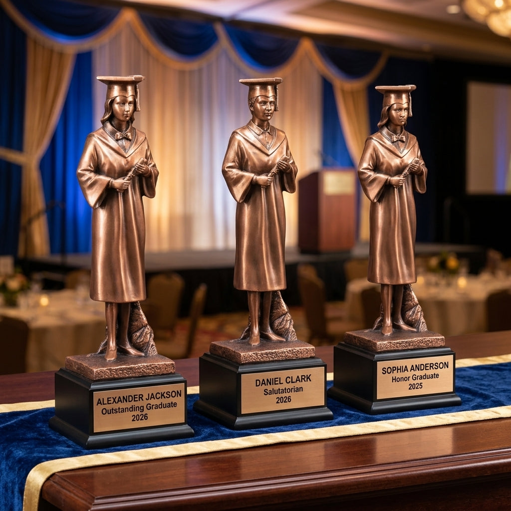 Graduation Award Trophy | Personalized | Custom Engraved | Academic Achievement | Class of 2024 | Valedictorian Gift - View 6
