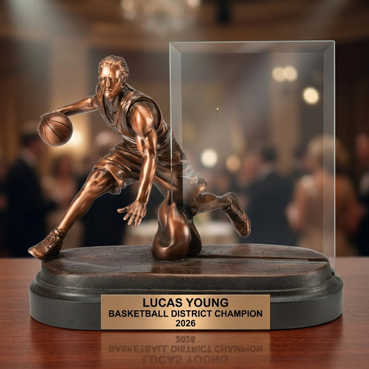 Basketball Award Trophy | Personalized | Custom Engraved | Championship | Basketball Gift | Team Trophy | Player Award - View 2