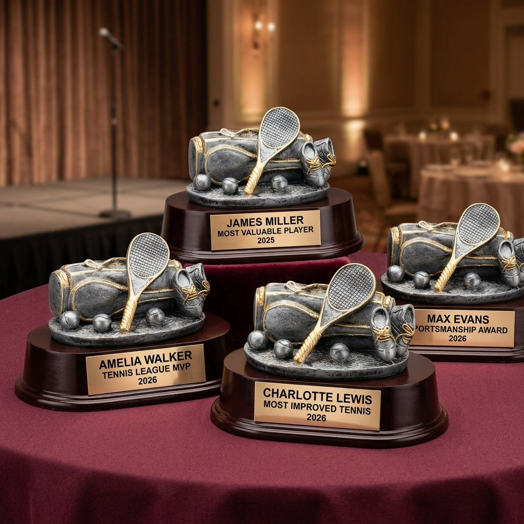 Personalized | Tennis Award | Custom Engraved | Tennis Trophy | Personalized Tennis | Engraved Tennis | Tennis Coach Gift - View 6