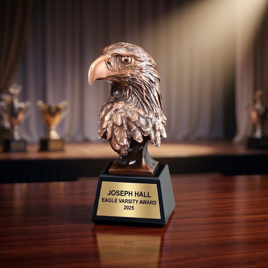 Personalized | Eagle Award | Custom Engraved | Eagle Trophy | Award Recognition | Patriotic Gift | Military Veteran | Corporate Employee - View 2