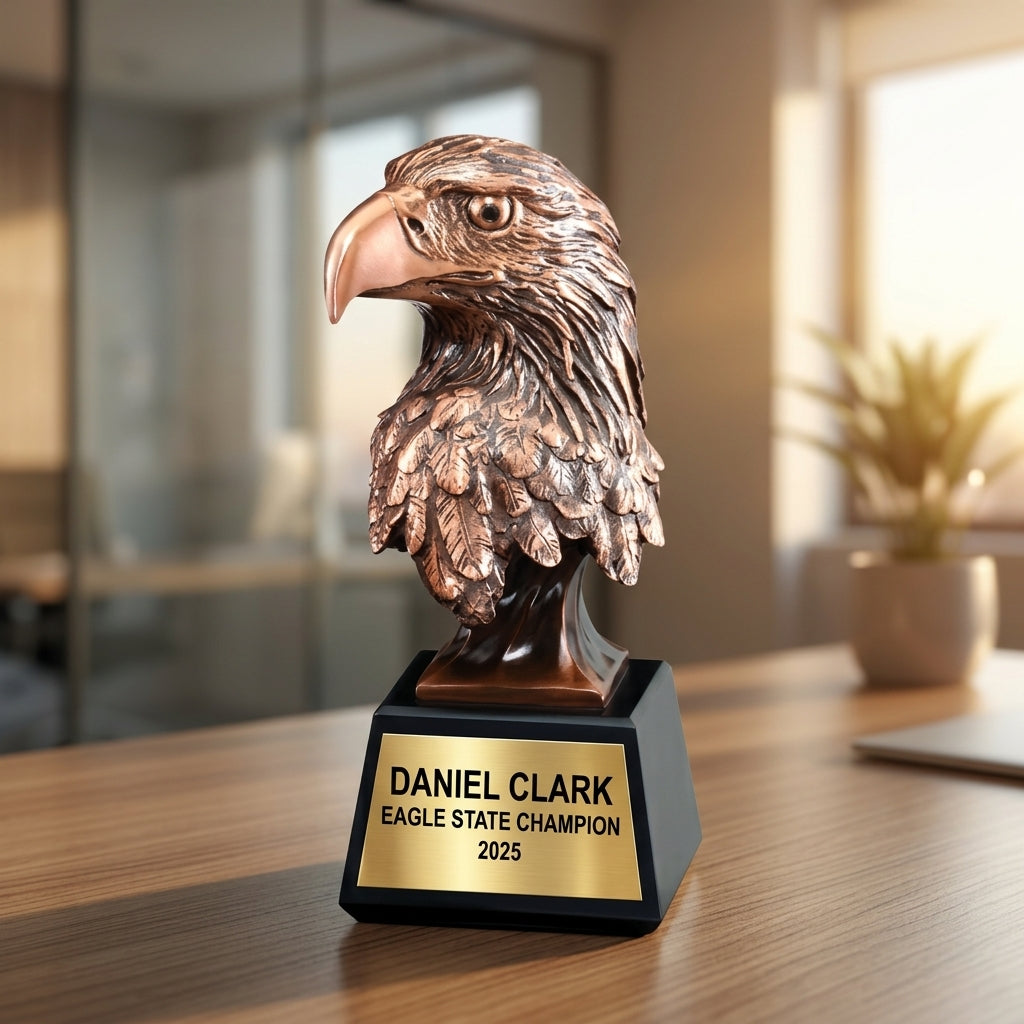 Personalized | Eagle Award | Custom Engraved | Eagle Trophy | Award Recognition | Patriotic Gift | Military Veteran | Corporate Employee - View 5