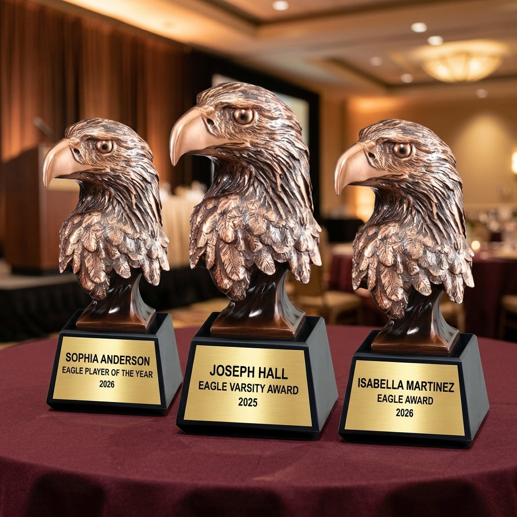 Personalized | Eagle Award | Custom Engraved | Eagle Trophy | Award Recognition | Patriotic Gift | Military Veteran | Corporate Employee - View 6