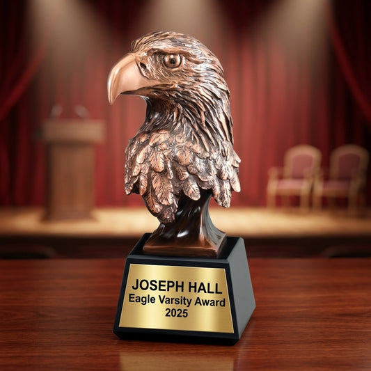Personalized | Eagle Award | Custom Engraved | Eagle Trophy | Patriotic Award | Military Gift | Veteran Recognition | Leadership Award - View 2
