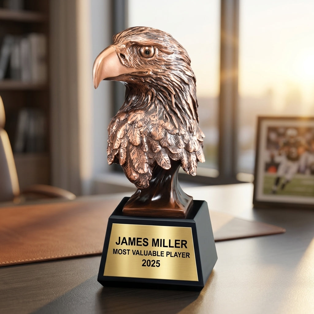 Personalized | Eagle Award | Custom Engraved | Eagle Trophy | Patriotic Award | Military Gift | Veteran Recognition | Leadership Award - View 5