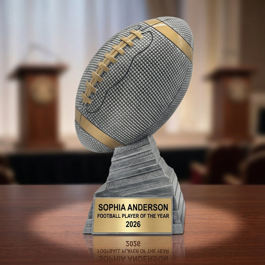 Personalized | Football Award | Custom Engraved | Football Trophy | Personalized Award | Team Captain | MVP Award | Championship - View 2
