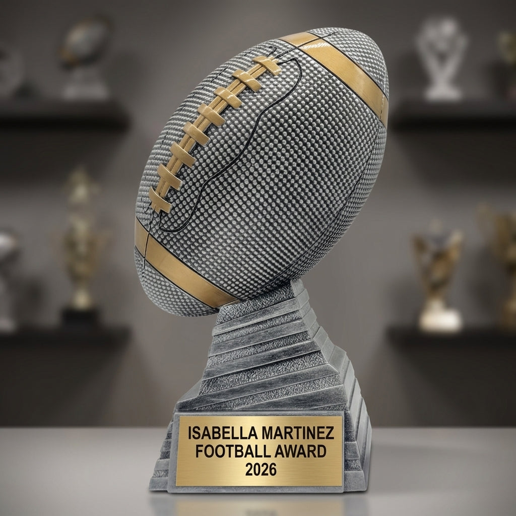 Personalized | Football Award | Custom Engraved | Football Trophy | Personalized Award | Team Captain | MVP Award | Championship - View 3