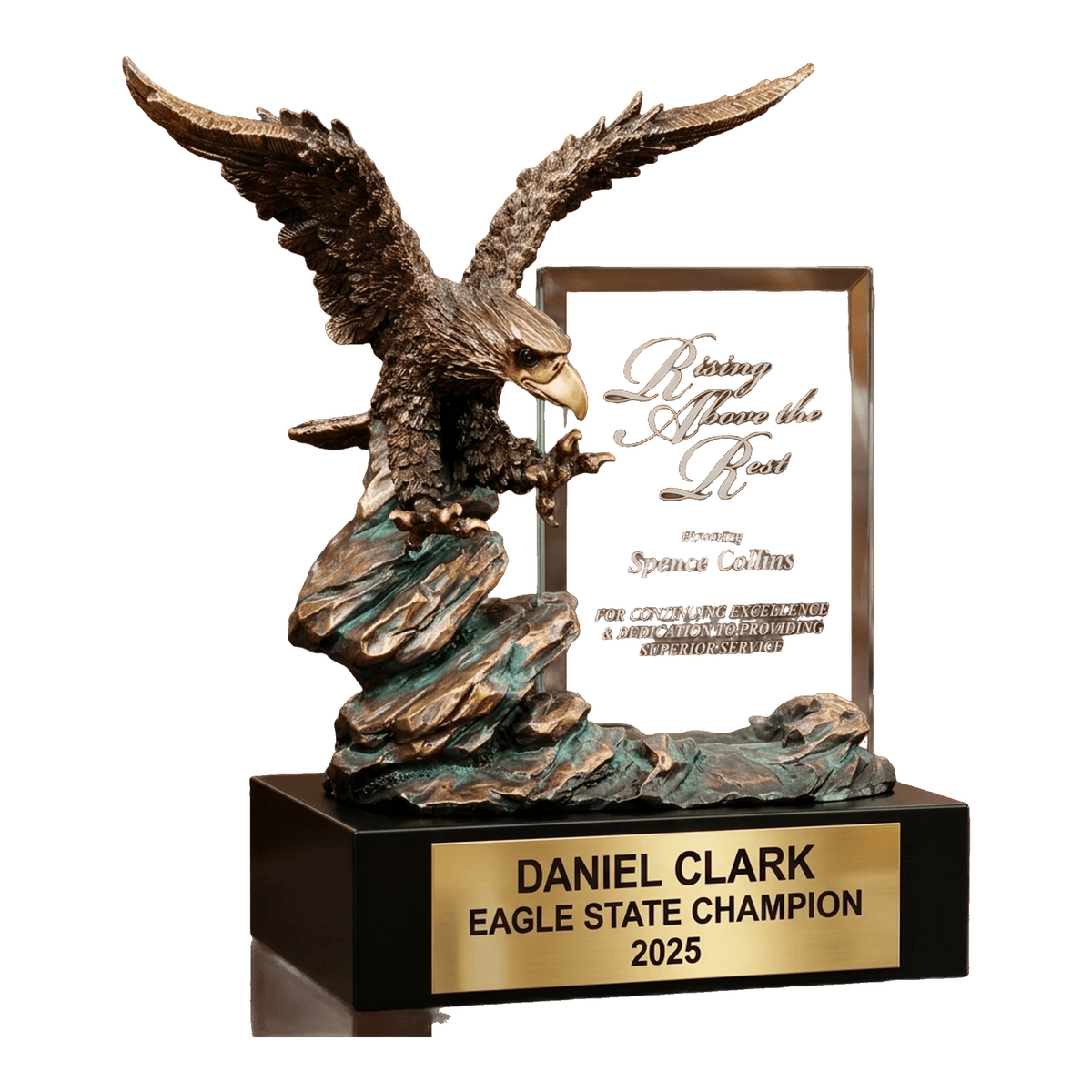 Personalized | Eagle Award | Custom Engraved | Custom Trophy | Engraved Plaque | Corporate Gift | Military Award | Patriotic Decor