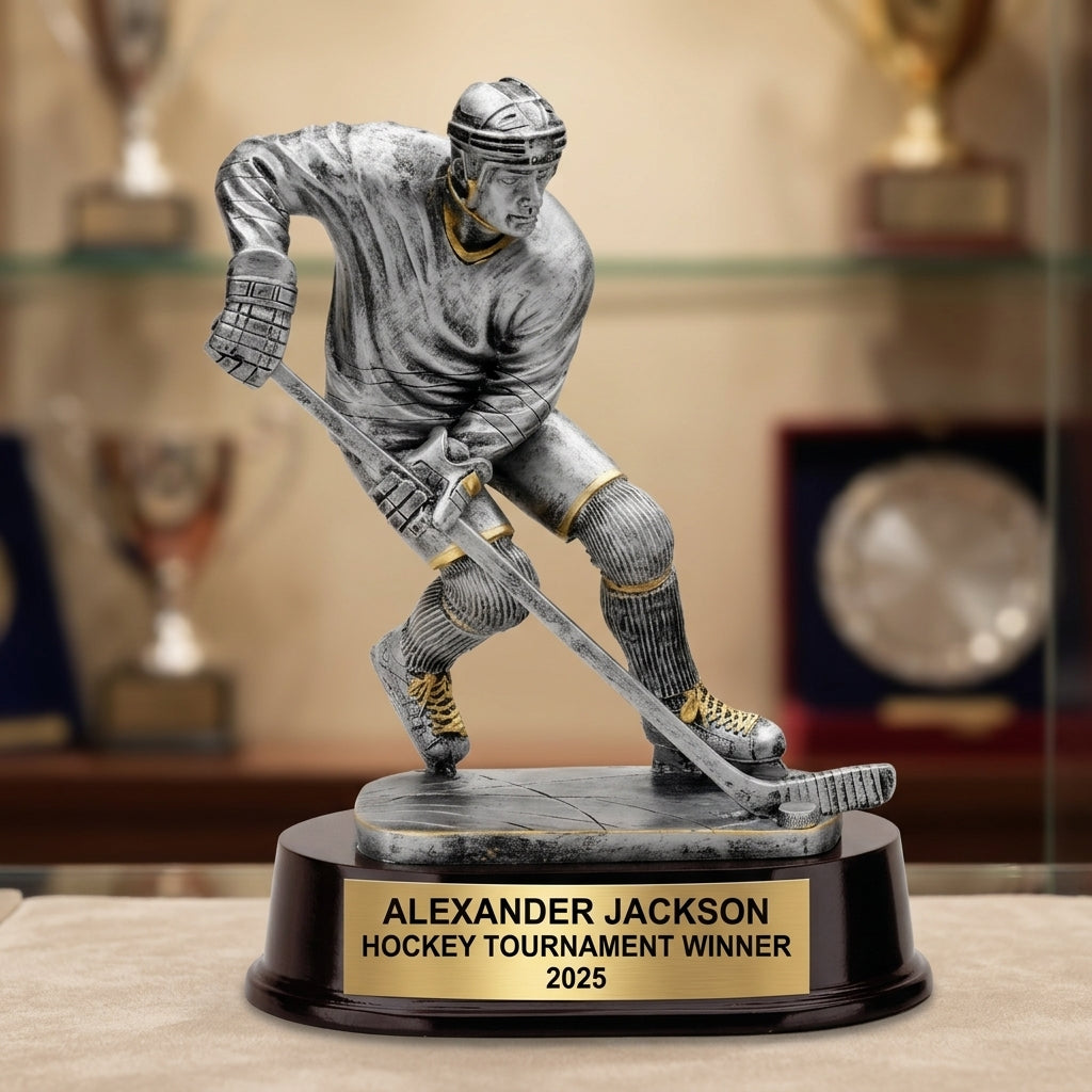 Hockey Award Trophy | Personalized | Custom Engraved | Ice Hockey Award | Player Gift | Hockey Team Award | Engraved Trophy - View 1
