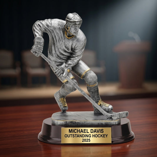 Hockey Award Trophy | Personalized | Custom Engraved | Ice Hockey Award | Player Gift | Hockey Team Award | Engraved Trophy - View 2