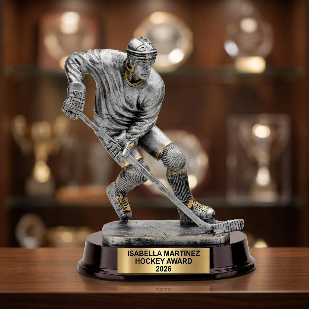 Hockey Award Trophy | Personalized | Custom Engraved | Ice Hockey Award | Player Gift | Hockey Team Award | Engraved Trophy - View 4