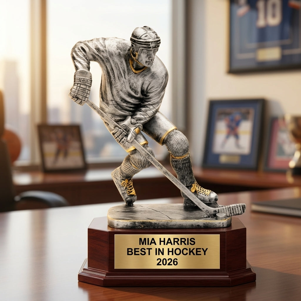 Hockey Award Trophy | Personalized | Custom Engraved | Ice Hockey Award | Player Gift | Hockey Team Award | Engraved Trophy - View 5