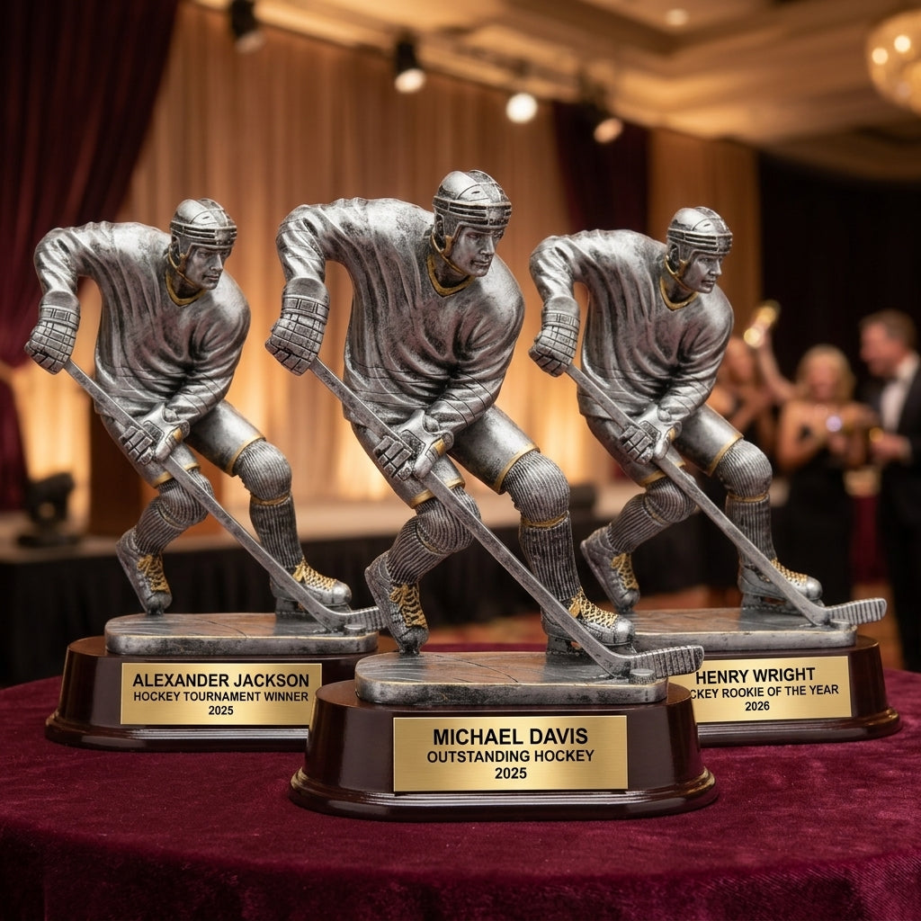 Hockey Award Trophy | Personalized | Custom Engraved | Ice Hockey Award | Player Gift | Hockey Team Award | Engraved Trophy - View 6
