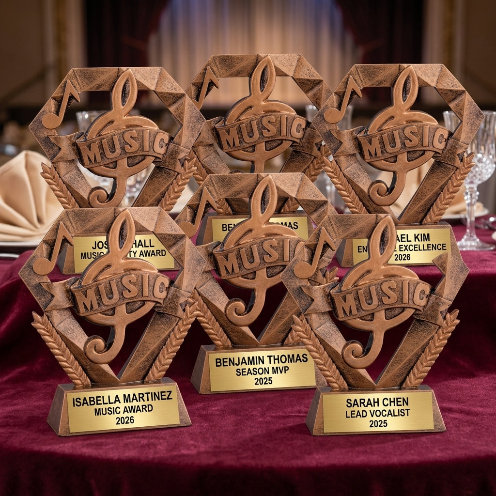 Personalized | Music Award | Custom Engraved | Music Trophy | Personalized Music Award | Engraved Treble Clef | Choir Band Gift - View 6