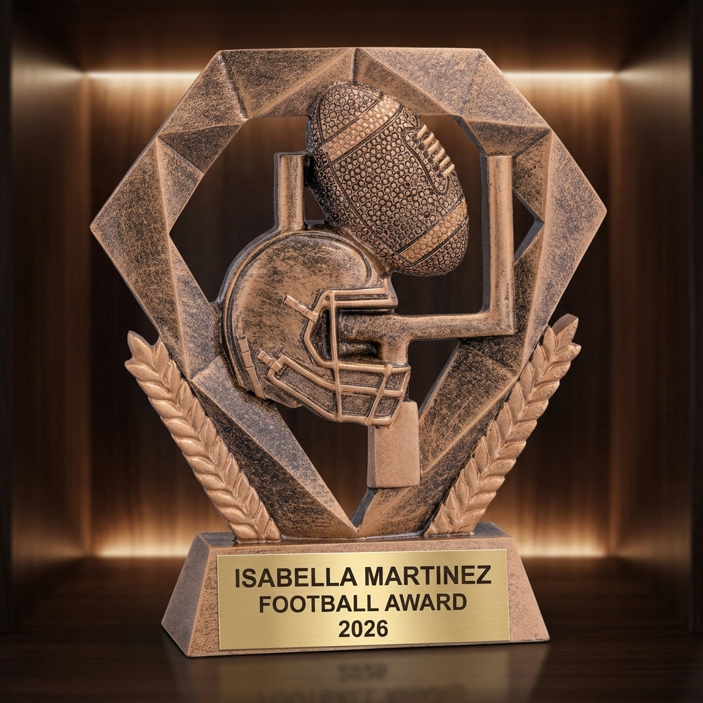 Personalized | Football Award | Custom Engraved | Football Trophy | Custom Award | Personalized Football | Youth Sports | MVP Trophy - View 1