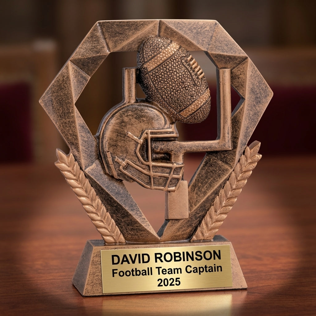 Personalized | Football Award | Custom Engraved | Football Trophy | Custom Award | Personalized Football | Youth Sports | MVP Trophy - View 2