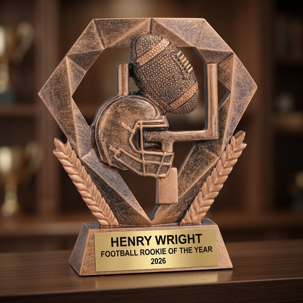 Personalized | Football Award | Custom Engraved | Football Trophy | Custom Award | Personalized Football | Youth Sports | MVP Trophy - View 4